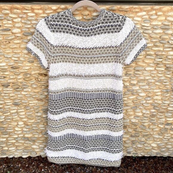 Diane Von Furstenberg White/Tan/Grey Arryn Knit Sweater Size Petite (XS). EUC! - Picture 8 of 11